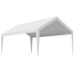 Ανταλλακτικό κουβούκλιο VEVOR, 3,6 x 6 m Tarp Tent Tent Potable Garage, Tarp για προστασία από την υπεριώδη ακτινοβολία & αδιάβροχο, κάλυμμα θύρας αυτοκινήτου βαρέως τύπου με μπάγκες, λευκό, πλαίσιο Δεν περιλαμβάνεται