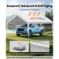 Ανταλλακτικό κουβούκλιο VEVOR, 3,6 x 6 m Tarp Tent Tent Potable Garage, Tarp για προστασία από την υπεριώδη ακτινοβολία & αδιάβροχο, κάλυμμα θύρας αυτοκινήτου βαρέως τύπου με μπάγκες, λευκό, πλαίσιο Δεν περιλαμβάνεται