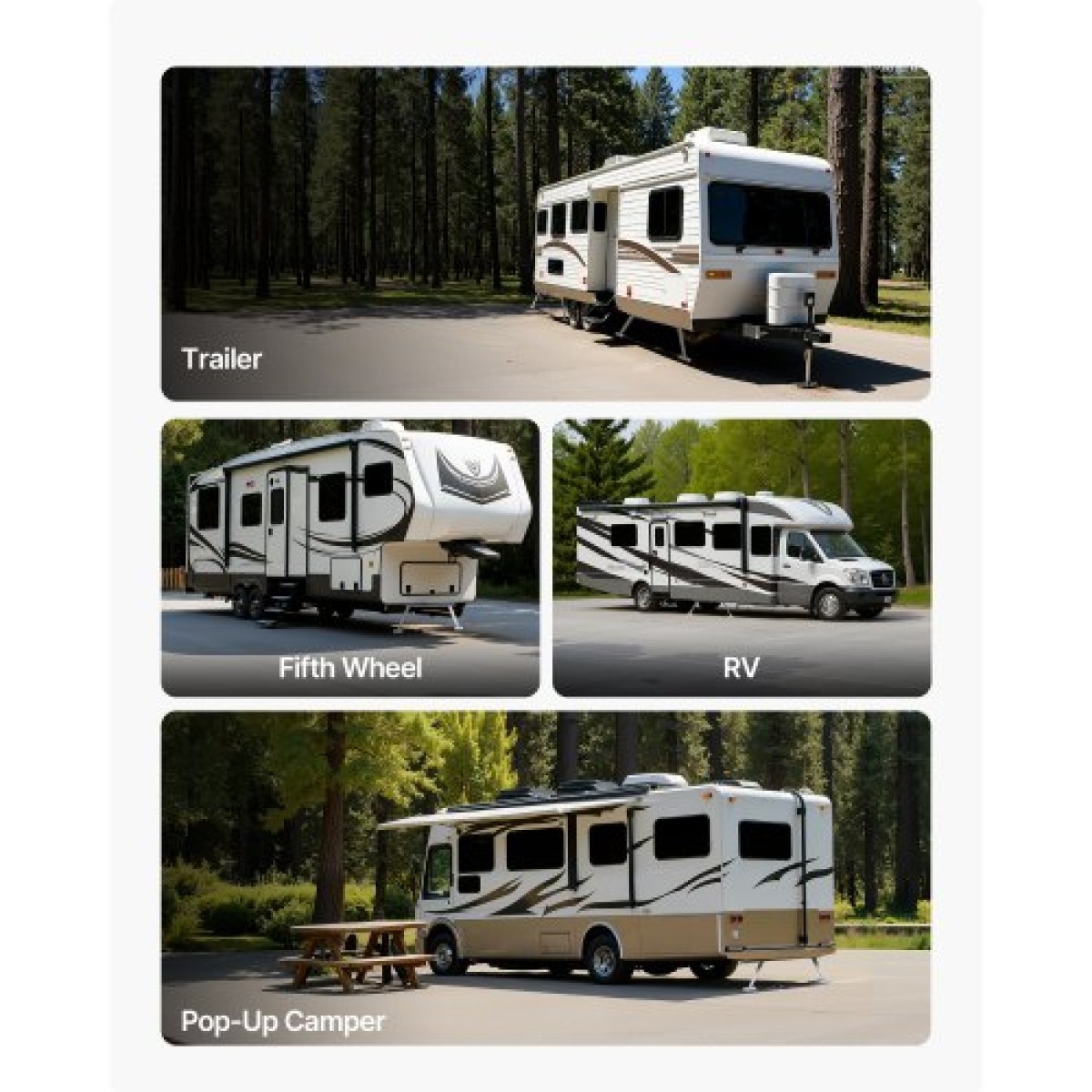 VEVOR Universal RV Stabilizer, RV Bumper Stabilizer για ρυμουλκούμενα, τροχόσπιτα, πέμπτος τροχός, συμπαγής αναδιπλούμενος σχεδιασμός για εύκολη αποθήκευση, ρυθμιζόμενο ύψος από 304,8 mm έως 711,2 mm, μείωση ταλάντωσης RV, 1 πακέτο