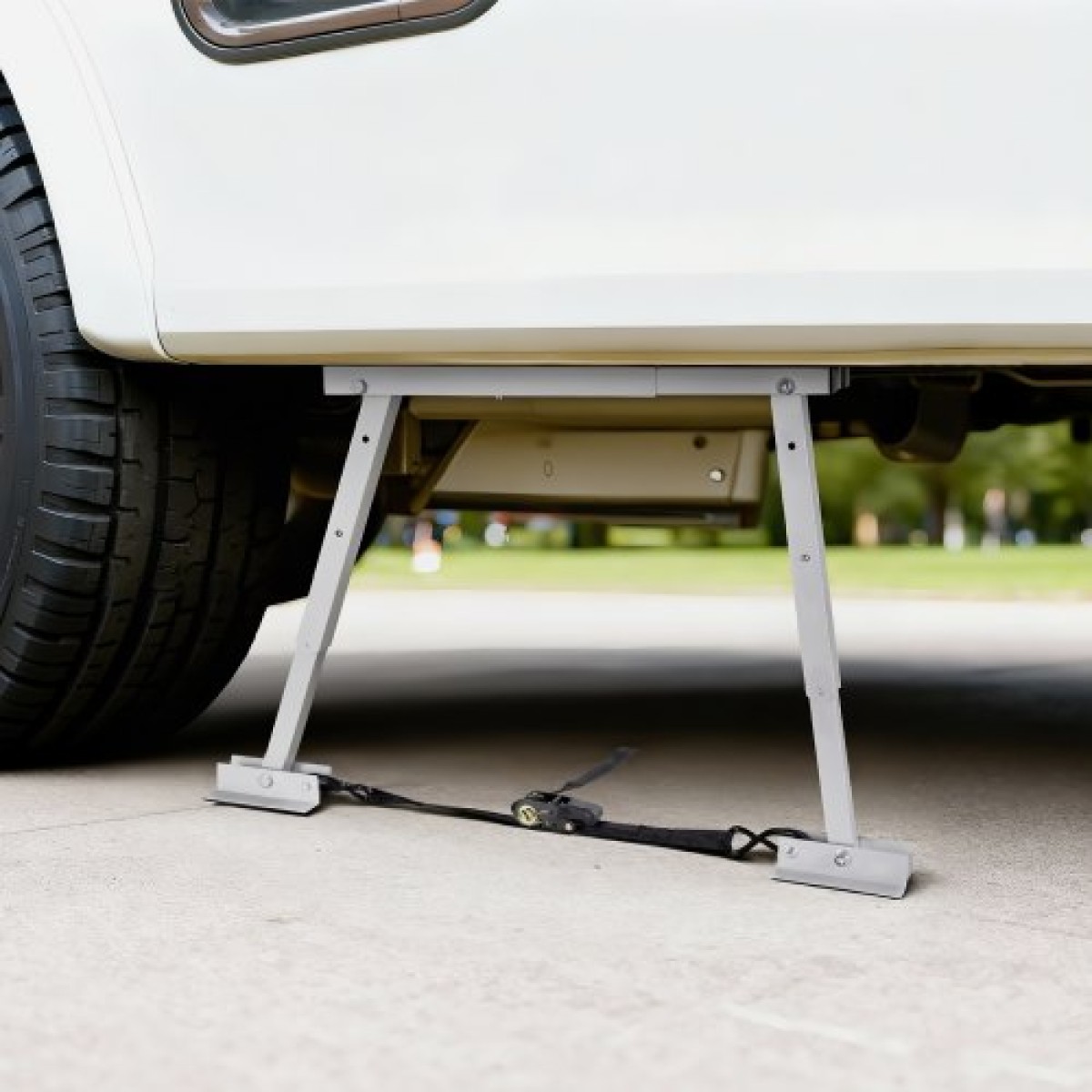 VEVOR Universal RV Stabilizer, RV Bumper Stabilizer για ρυμουλκούμενα, τροχόσπιτα, πέμπτος τροχός, συμπαγής αναδιπλούμενος σχεδιασμός για εύκολη αποθήκευση, ρυθμιζόμενο ύψος από 304,8 mm έως 711,2 mm, μείωση ταλάντωσης RV, 1 πακέτο
