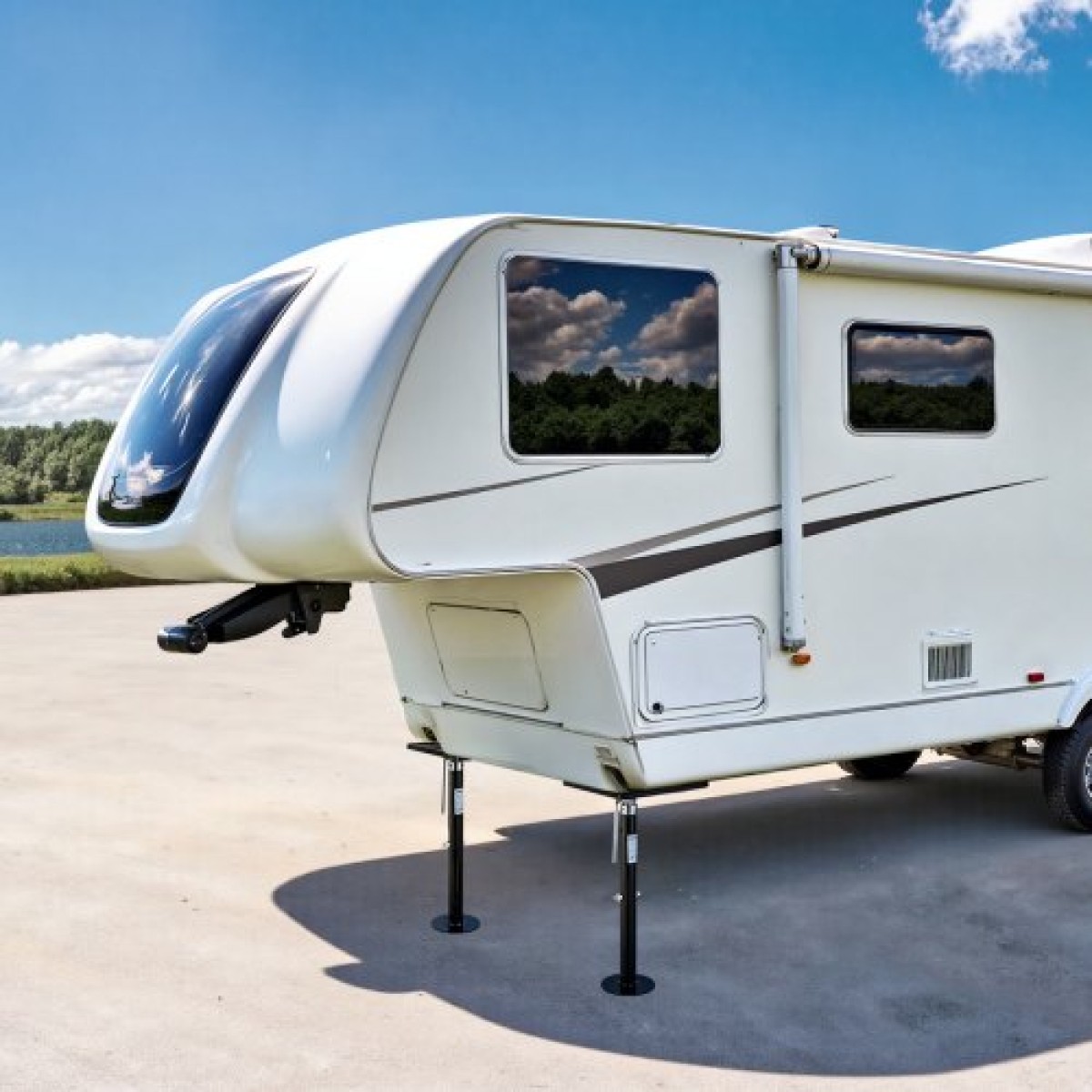 VEVOR RV Slide Out Support Jack, 2 PCS Camper Slide-Out Leveling Jack, Powder-coated Steel Jack Support for RV, Camper, Travel Trailer, Υποστηρίζει Έως 453,59kg, Ρυθμιζόμενο από 541,02 έως 48 1219,2mm