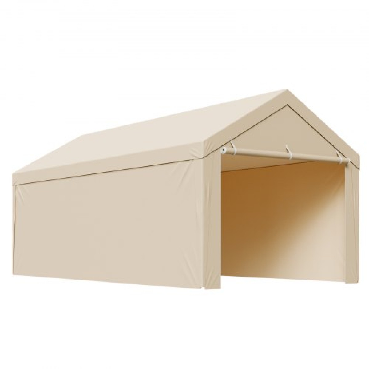 Ανταλλακτικό κουβούκλιο VEVOR Carport, 3 x 6 m Tarp για πόσιμο γκαράζ με πλάγια τοιχώματα, ανθεκτικό στην υπεριώδη ακτινοβολία & αδιάβροχο, βαρέως τύπου σκέπαστρο αυτοκινήτου με μπάγκες, μπεζ, πλαίσιο Δεν περιλαμβάνεται