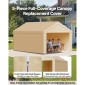 Ανταλλακτικό κουβούκλιο VEVOR Carport, 3 x 6 m Tarp για πόσιμο γκαράζ με πλάγια τοιχώματα, ανθεκτικό στην υπεριώδη ακτινοβολία & αδιάβροχο, βαρέως τύπου σκέπαστρο αυτοκινήτου με μπάγκες, μπεζ, πλαίσιο Δεν περιλαμβάνεται