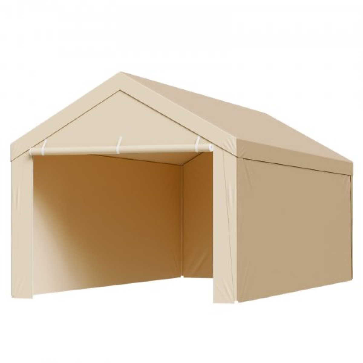 Ανταλλακτικό κουβούκλιο VEVOR Carport, 3 x 6 m Tarp για πόσιμο γκαράζ με πλάγια τοιχώματα, ανθεκτικό στην υπεριώδη ακτινοβολία & αδιάβροχο, βαρέως τύπου σκέπαστρο αυτοκινήτου με μπάγκες, μπεζ, πλαίσιο Δεν περιλαμβάνεται
