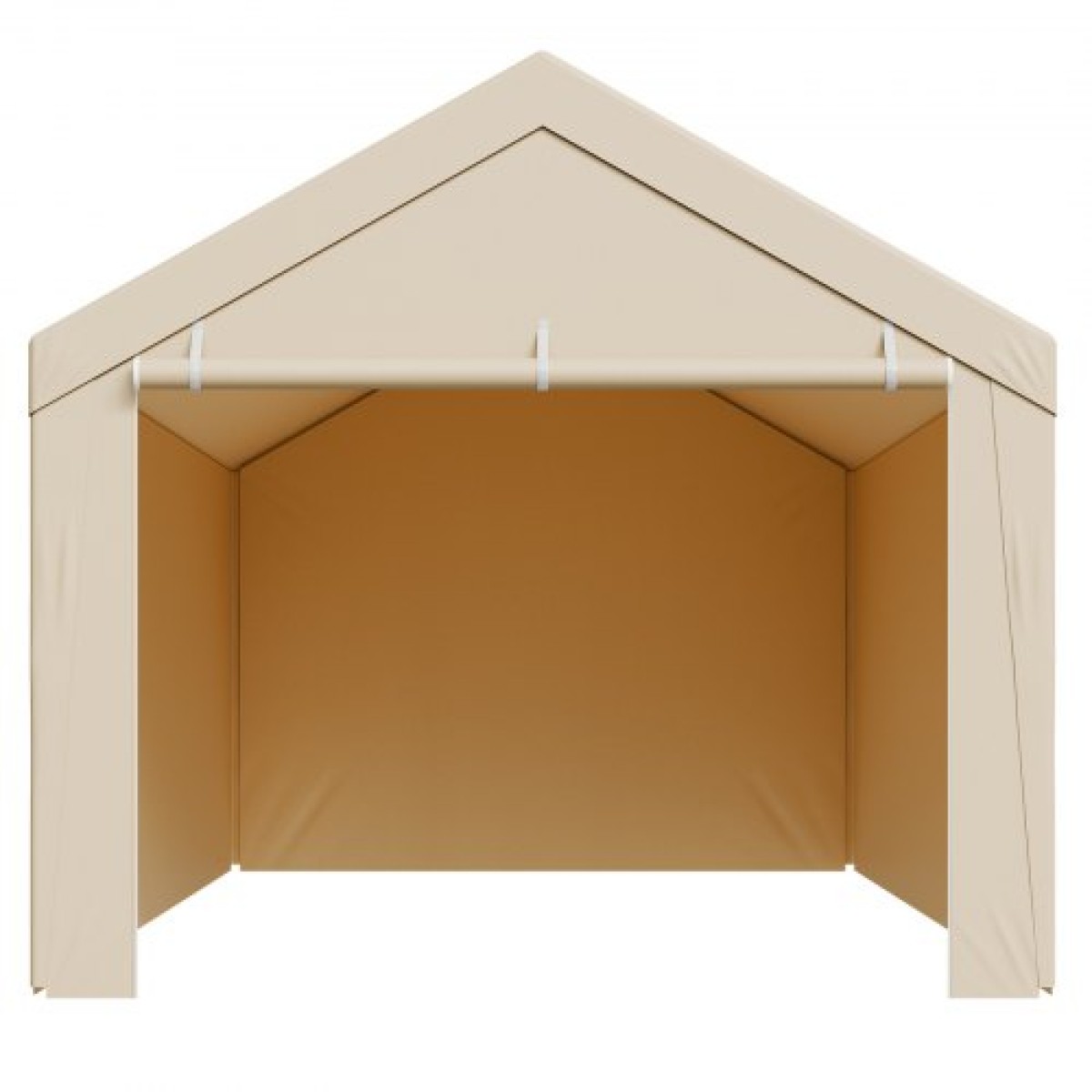 Ανταλλακτικό κουβούκλιο VEVOR Carport, 3 x 6 m Tarp για πόσιμο γκαράζ με πλάγια τοιχώματα, ανθεκτικό στην υπεριώδη ακτινοβολία & αδιάβροχο, βαρέως τύπου σκέπαστρο αυτοκινήτου με μπάγκες, μπεζ, πλαίσιο Δεν περιλαμβάνεται