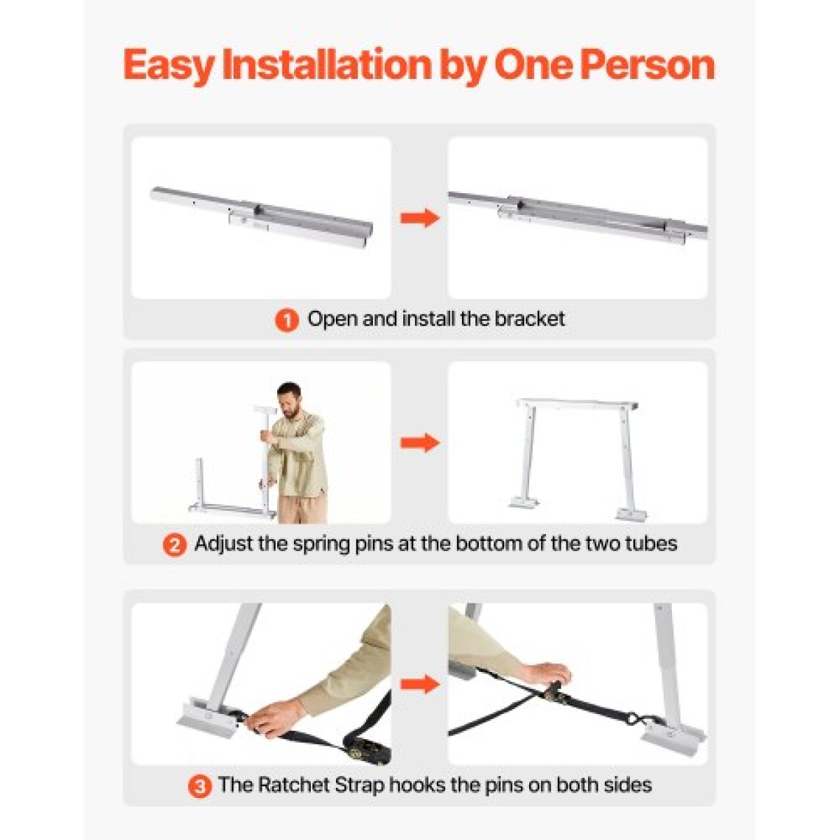 VEVOR Universal RV Stabilizer, RV Bumper Stabilizer για ρυμουλκούμενα, τροχόσπιτα, πέμπτος τροχός, συμπαγής αναδιπλούμενος σχεδιασμός για εύκολη αποθήκευση, ρυθμιζόμενο ύψος από 304,8 mm έως 711,2 mm, μείωση ταλάντωσης RV, 2 τεμ.