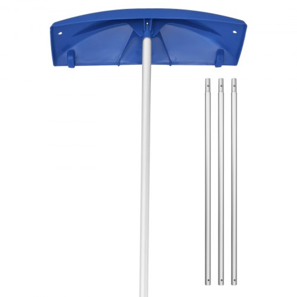 VEVOR Snow Roof Rake, 60cm PP Πλαστική λεπίδα, 1,18-5,55 m Ρυθμιζόμενη ξύστρα οροφής με ρόδες, αντιολισθητικό εργαλείο αφαίρεσης χιονιού με αντιολισθητική λαβή, ελαφριά τσουγκράνα ταράτσας σπιτιού για αφαίρεση συντριμμιών από φύλλα