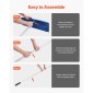 VEVOR Snow Roof Rake, 60cm PP Πλαστική λεπίδα, 1,18-5,55 m Ρυθμιζόμενη ξύστρα οροφής με ρόδες, αντιολισθητικό εργαλείο αφαίρεσης χιονιού με αντιολισθητική λαβή, ελαφριά τσουγκράνα ταράτσας σπιτιού για αφαίρεση συντριμμιών από φύλλα