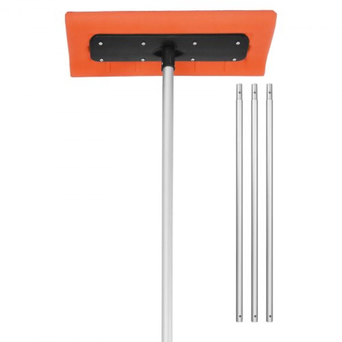 VEVOR Snow Roof Rake, 45cm λεπίδα αφρού, 2,25-5,62 m Ρυθμιζόμενη ξύστρα οροφής, σωλήνες επέκτασης & αντιολισθητική λαβή, ελαφρύ εργαλείο αφαίρεσης χιονιού για καθαρισμό φύλλων σπιτιού