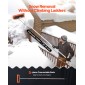 VEVOR Snow Roof Rake, 45cm λεπίδα αφρού, 2,25-5,62 m Ρυθμιζόμενη ξύστρα οροφής, σωλήνες επέκτασης & αντιολισθητική λαβή, ελαφρύ εργαλείο αφαίρεσης χιονιού για καθαρισμό φύλλων σπιτιού