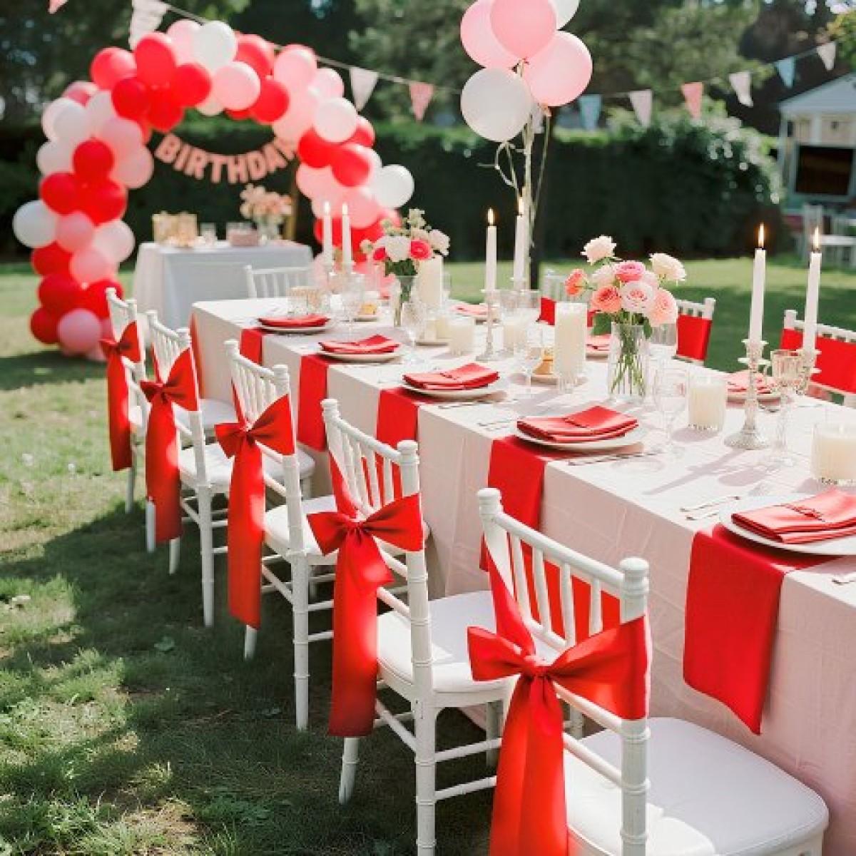 VEVOR Satin Chair Sashes Φιόγκοι, 50 τεμ. Κορδέλα καρέκλας, 7 x 108 ιντσών, Κόκκινη διακόσμηση δεξίωσης γάμου, για γαμήλια τελετή Baby Shower Party Events Διακοσμητικό κάλυμμα καρέκλας δεξιώσεων