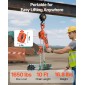 VEVOR Χειροκίνητο ανυψωτικό αλυσίδας μοχλού, 3/4T 750KG χωρητικότητας βαρέως τύπου Come Along, 3M Lift G80 Alloy Steel Chain with Dual Pawl Mechanical Brake, 360° Περιστρεφόμενοι γάντζοι, για γκαράζ κατασκευών αποθήκης