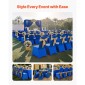 Καλύμματα καρέκλας VEVOR 50 τμχ Royal Blue, κάλυμμα καρέκλας Spandex από πολυεστέρα, Stretch slipcovers για δείπνο δείπνου γαμήλιου πάρτι Πλατεία μπροστινά καλύμματα καρέκλας, Ταιριάζει σε διαστάσεις καρέκλας έως 20,08 x 17,72 x 37,4 ίντσες