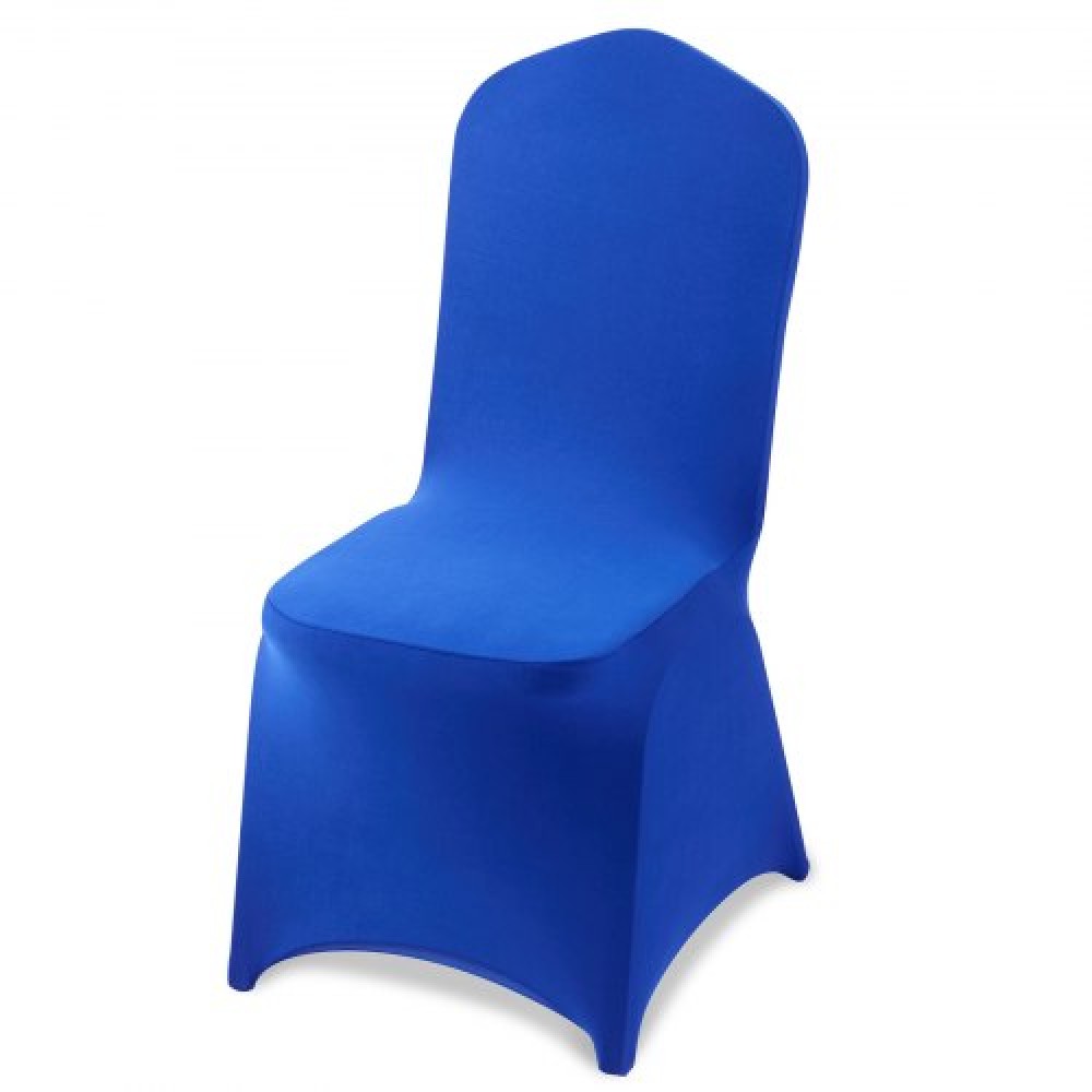 Καλύμματα καρέκλας VEVOR 50 τμχ Royal Blue, κάλυμμα καρέκλας Spandex από πολυεστέρα, Stretch slipcovers για δείπνο δείπνου γαμήλιου πάρτι Πλατεία μπροστινά καλύμματα καρέκλας, Ταιριάζει σε διαστάσεις καρέκλας έως 20,08 x 17,72 x 37,4 ίντσες