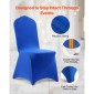 Καλύμματα καρέκλας VEVOR 50 τμχ Royal Blue, κάλυμμα καρέκλας Spandex από πολυεστέρα, Stretch slipcovers για δείπνο δείπνου γαμήλιου πάρτι Πλατεία μπροστινά καλύμματα καρέκλας, Ταιριάζει σε διαστάσεις καρέκλας έως 20,08 x 17,72 x 37,4 ίντσες