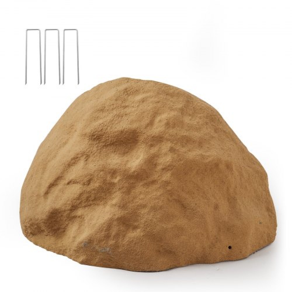 VEVOR Faux Rock Cover, Υπαίθριο κάλυμμα ψεύτικη αντλία βράχου, ρεαλιστική φυσική υφή, ελαφρύ και ανθεκτικό στις καιρικές συνθήκες τεχνητός ογκόλιθος για εξωραϊσμό Διακόσμηση αυλής κήπου, αμμώδης καφέ, μεσαίου μεγέθους