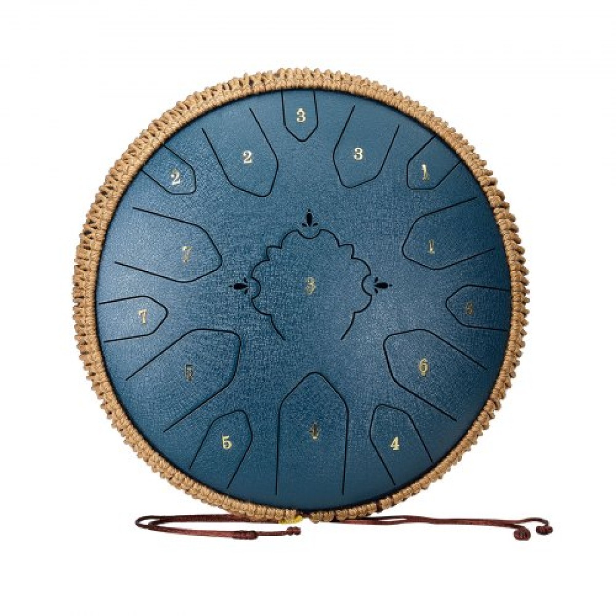 VEVOR Steel Tongue Drum, 33cm 15 Notes Rain Drum for Outside Garden, C Major Musical Drums with Music Book & Mallets, Percussion Instrument for Meditation Yoga Beginner Musical Education, Navy Blue