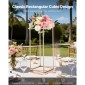 VEVOR Wedding Flower Stand, 10PCS 23,62 ιντσών Stand λουλουδιών, Floral stands με κρυφή βίδα, ορθογώνια κυβική φλοράλ επίστρωση για γάμο, πάρτι, γενέθλια, σπίτι, γαλλικά χρυσά stand