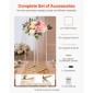 VEVOR Wedding Flower Stand, 10PCS 23,62 ιντσών Stand λουλουδιών, Floral stands με κρυφή βίδα, ορθογώνια κυβική φλοράλ επίστρωση για γάμο, πάρτι, γενέθλια, σπίτι, γαλλικά χρυσά stand