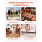 VEVOR Wedding Flower Stand, 10PCS 23,62 ιντσών Stand λουλουδιών, Floral stands με κρυφή βίδα, ορθογώνια κυβική φλοράλ επίστρωση για γάμο, πάρτι, γενέθλια, σπίτι, γαλλικά χρυσά stand