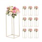 VEVOR Wedding Flower Stand, 10PCS 23,62 ιντσών Stand λουλουδιών, Floral stands με κρυφή βίδα, ορθογώνια κυβική φλοράλ επίστρωση για γάμο, πάρτι, γενέθλια, σπίτι, γαλλικά χρυσά stand