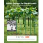 VEVOR Garden Stakes, 50 Pack, 1455 mm, Μεταλλικοί πάσσαλοι ντομάτας με πλαστική επικάλυψη, Garden Sticks για υποστήριξη φυτών, με μυτερό άκρο και αντιολισθητικά εξογκώματα για καλλιέργεια αναρριχώμενων φυτών, λαχανικά εξωτερικού χώρου