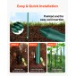 VEVOR Garden Stakes, 50 Pack, 1455 mm, Μεταλλικοί πάσσαλοι ντομάτας με πλαστική επικάλυψη, Garden Sticks για υποστήριξη φυτών, με μυτερό άκρο και αντιολισθητικά εξογκώματα για καλλιέργεια αναρριχώμενων φυτών, λαχανικά εξωτερικού χώρου