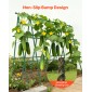 VEVOR Garden Stakes, 50 Pack, 1455 mm, Μεταλλικοί πάσσαλοι ντομάτας με πλαστική επικάλυψη, Garden Sticks για υποστήριξη φυτών, με μυτερό άκρο και αντιολισθητικά εξογκώματα για καλλιέργεια αναρριχώμενων φυτών, λαχανικά εξωτερικού χώρου