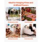 VEVOR Wedding Flower Stand, 10PCS 31,5 ιντσών Stand λουλουδιών, Floral stands με μεταλλικό laminate, ορθογώνια φλοράλ επίστρωση για γάμο, πάρτι, γενέθλια, σπίτι, γαλλικά χρυσά stand