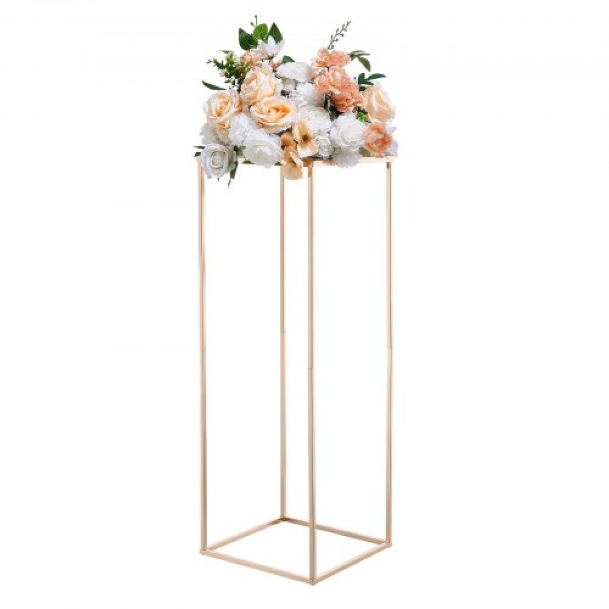 VEVOR Wedding Flower Stand, 10PCS 31,5 ιντσών Stand λουλουδιών, Floral stands με μεταλλικό laminate, ορθογώνια φλοράλ επίστρωση για γάμο, πάρτι, γενέθλια, σπίτι, γαλλικά χρυσά stand