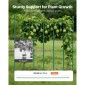 VEVOR Garden Stakes, 25 Pack, 2100 mm, Μεταλλικοί πάσσαλοι ντομάτας με πλαστική επικάλυψη, Garden Sticks για στήριξη φυτών, με μυτερό άκρο και αντιολισθητικά εξογκώματα για καλλιέργεια αναρριχώμενων φυτών, λαχανικά εξωτερικού χώρου