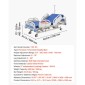 VEVOR Premium 5 Λειτουργιών Πλήρες Ηλεκτρικό Νοσοκομειακό Κρεβάτι, Ηλεκτρικό Ιατρικό Κρεβάτι με Trendelenburg & Reverse Trendelenburg, Ροδάκια ασφάλισης 127mm & Στρώμα υψηλής πυκνότητας για Home Hospital, 250kg Φόρτωση