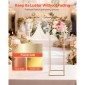 VEVOR Wedding Flower Stand, 10PCS 31,5 ιντσών Stand λουλουδιών, Floral stands με κρυφή βίδα, ορθογώνια κυβική φλοράλ επίστρωση για γάμο, πάρτι, γενέθλια, σπίτι, γαλλικά χρυσά stand