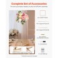VEVOR Wedding Flower Stand, 10PCS 31,5 ιντσών Stand λουλουδιών, Floral stands με κρυφή βίδα, ορθογώνια κυβική φλοράλ επίστρωση για γάμο, πάρτι, γενέθλια, σπίτι, γαλλικά χρυσά stand