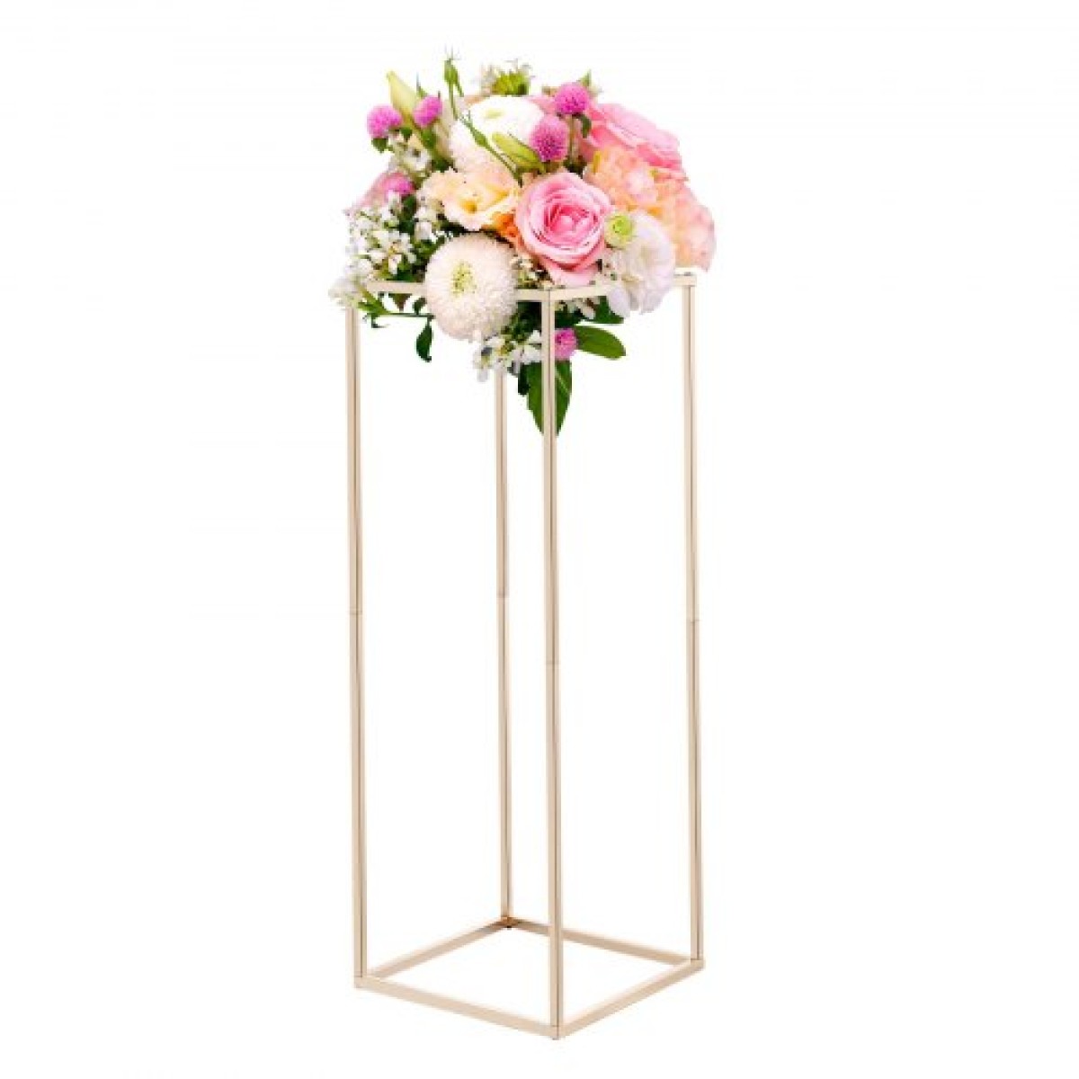 VEVOR Wedding Flower Stand, 10PCS 31,5 ιντσών Stand λουλουδιών, Floral stands με κρυφή βίδα, ορθογώνια κυβική φλοράλ επίστρωση για γάμο, πάρτι, γενέθλια, σπίτι, γαλλικά χρυσά stand