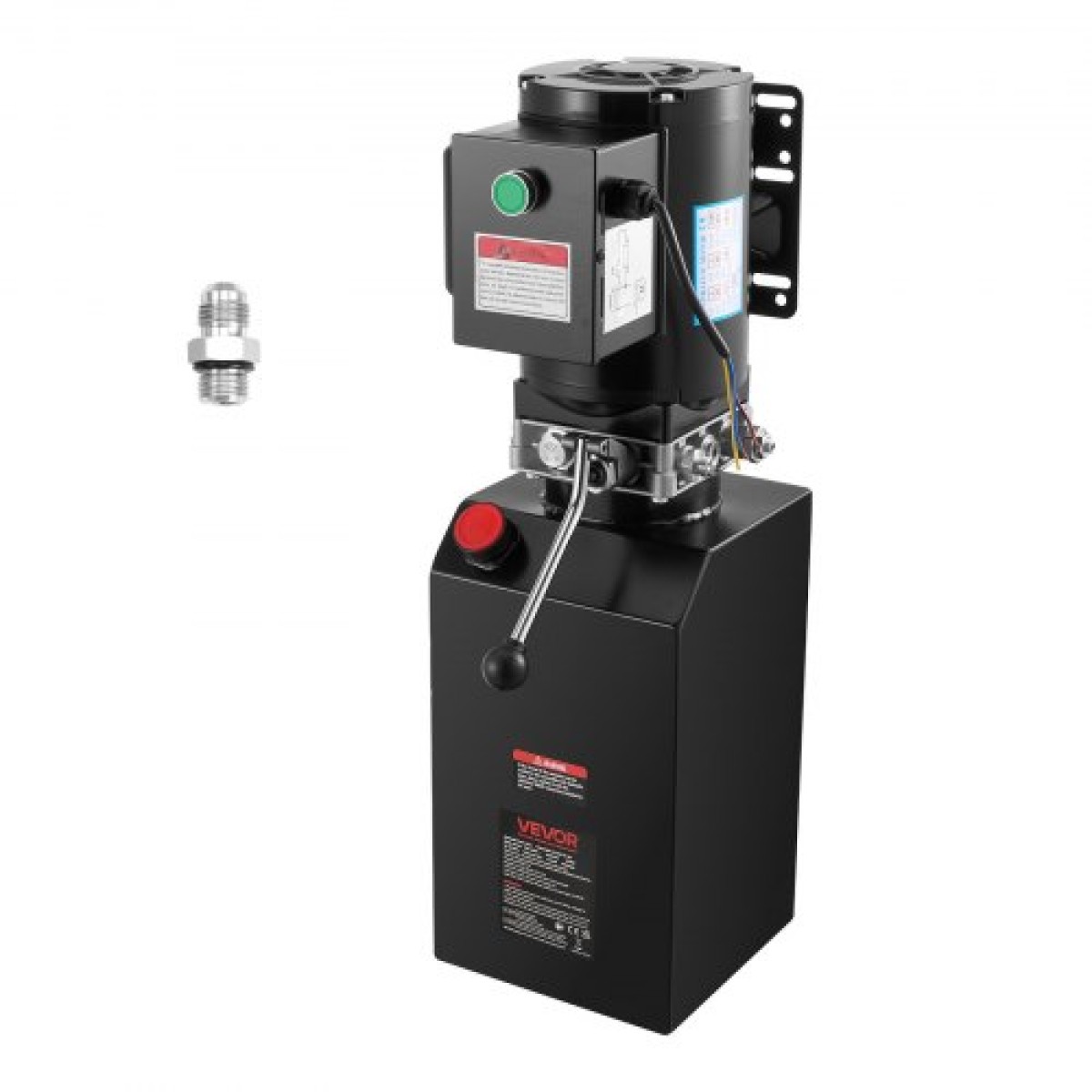 VEVOR 14 L Hydraulic Power Unit, Single Acting Steel Dump Trailer Pump, 22 MPa Max Relief Pressure & 6,3 L/min Rate, 220-240V Hydraulic Pump with Metal Reservoir for Dump Trailer Car Lifting