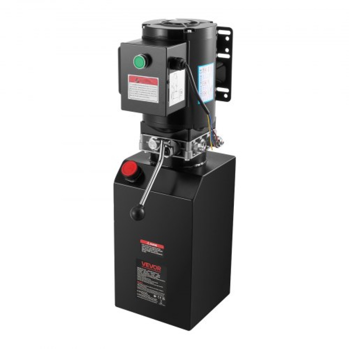 VEVOR 14 L Hydraulic Power Unit, Single Acting Steel Dump Trailer Pump, 22 MPa Max Relief Pressure & 6,3 L/min Rate, 220-240V Hydraulic Pump with Metal Reservoir for Dump Trailer Car Lifting
