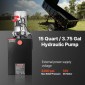 Υδραυλική μονάδα VEVOR 15 L, Αντλία Dump Trailer Single Acting, Max Relief Pressure 22 MPa & 3,4 L/min Rate, DC 12V Hydraulic Pump with Metal Reservoir for Dump Trailer Car Lifting