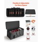 Τσάντα VEVOR Electronic Drum Kit, 600D, Επένδυση Drum Bag με ρόδες, μεγάλο εσωτερικό 920 x 420 x 410 mm, ελαφριά θήκη ταξιδιού με αποσπώμενα διαχωριστικά και πολλαπλές τσέπες, για ηλεκτρικά τύμπανα, μαύρο