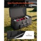 Τσάντα VEVOR Electronic Drum Kit, 600D, Επένδυση Drum Bag με ρόδες, μεγάλο εσωτερικό 920 x 420 x 410 mm, ελαφριά θήκη ταξιδιού με αποσπώμενα διαχωριστικά και πολλαπλές τσέπες, για ηλεκτρικά τύμπανα, μαύρο