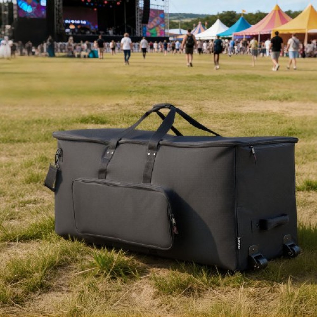 Τσάντα VEVOR Electronic Drum Kit, 600D, Επένδυση Drum Bag με ρόδες, μεγάλο εσωτερικό 920 x 420 x 410 mm, ελαφριά θήκη ταξιδιού με αποσπώμενα διαχωριστικά και πολλαπλές τσέπες, για ηλεκτρικά τύμπανα, μαύρο