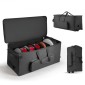 Τσάντα VEVOR Electronic Drum Kit, 600D, Επένδυση Drum Bag με ρόδες, μεγάλο εσωτερικό 920 x 420 x 410 mm, ελαφριά θήκη ταξιδιού με αποσπώμενα διαχωριστικά και πολλαπλές τσέπες, για ηλεκτρικά τύμπανα, μαύρο
