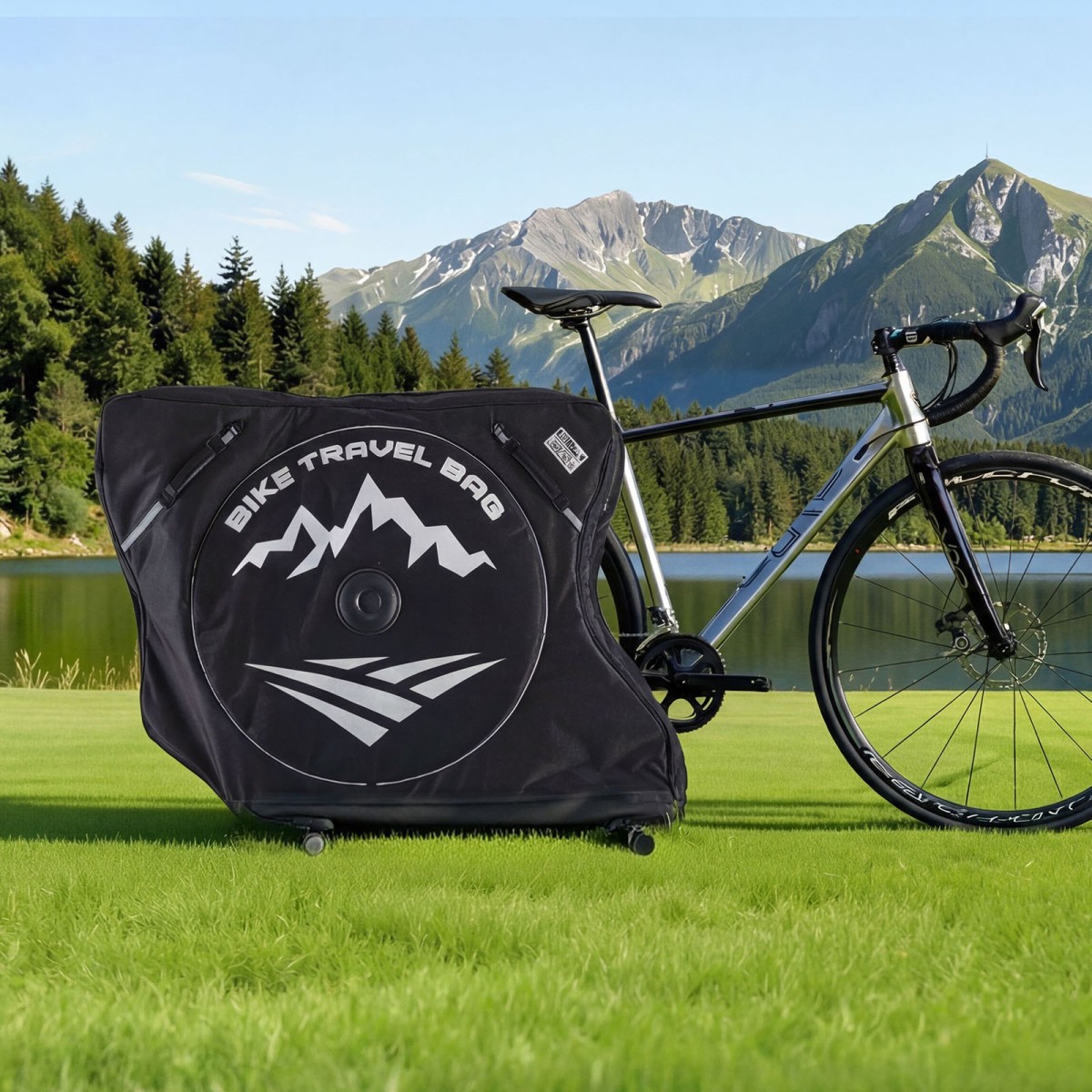 VEVOR Bike Travel Bag, Road Bike Bag Road Bicycle Storage Carry with TSA Lock & Dual Zipper, Μαύρη θήκη ποδηλάτου Μεταξόνιο 94-106 cm για αεροπορικά ταξίδια, εξωτερική χρήση, αεροπλάνο, αυτοκίνητο, τρένο, μεταφορά μετρό