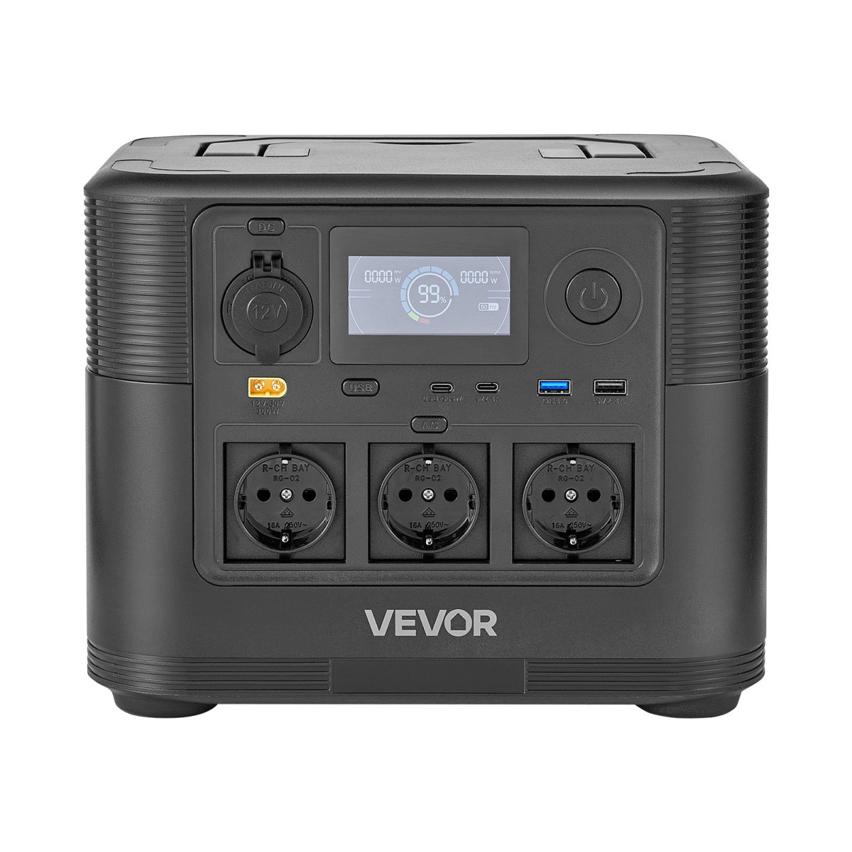 Φορητός σταθμός VEVOR με ηλιακό πάνελ 200 W, ηλιακός σταθμός παραγωγής ενέργειας 1800 W, εφεδρική μπαταρία LiFePO4 1008 Wh με 9 θύρες εξόδου για έκτακτη ανάγκη στο σπίτι, υπαίθριο κάμπινγκ, ταξίδια με RV