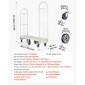 VEVOR U-Boat Platform Truck Dolly, χωρητικότητα φόρτωσης 907,18 kg, βαρέως τύπου Steel Utility Cart, Industrial Hand Push Truck με έξι τροχούς και διπλές αποσπώμενες λαβές, για αποθήκη, 1525 x 410 x 1510 mm