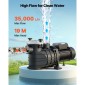 Αντλία πισίνας VEVOR, 3000W, 35.000 L/H Max Flow Αντλία Πισίνας Μονής Ταχύτητας, AC 220-240V, 2860 RPM, 19 m Max Head, με 24ωρο χρονοδιακόπτη & καλάθι φίλτρου, για Above-Ground & In-Gr.