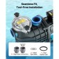 Αντλία πισίνας VEVOR, 3000W, 35.000 L/H Max Flow Αντλία Πισίνας Μονής Ταχύτητας, AC 220-240V, 2860 RPM, 19 m Max Head, με 24ωρο χρονοδιακόπτη & καλάθι φίλτρου, για Above-Ground & In-Gr.