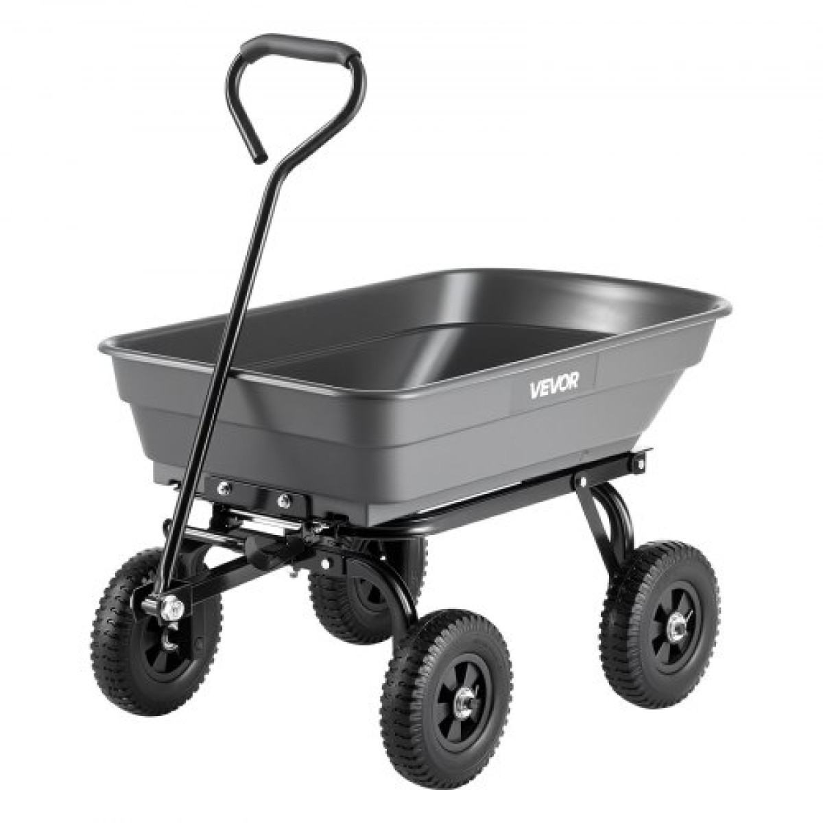 VEVOR Garden Dump Cart, 181 kg Poly Dump Cart, Garden Carts Dumps Wagon με μηχανισμό Quick-Dumps 90°, περιστρεφόμενους τροχούς 180°, εύκαμπτα περιστρεφόμενα ρουλεμάν 270°, Yard Wagon για φυτά, έδαφος, καλλιέργειες
