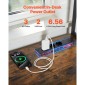 Γραφείο παιχνιδιών σε σχήμα L VEVOR με φώτα LED, αναστρέψιμο γωνιακό γραφείο υπολογιστή 1,58 μέτρων με πρίζες ρεύματος, κινητή βάση CPU & συρτάρια αποθήκευσης, μοντέρνο κομψό τραπέζι παιχνιδιών υπολογιστή για γραφείο στο σπίτι