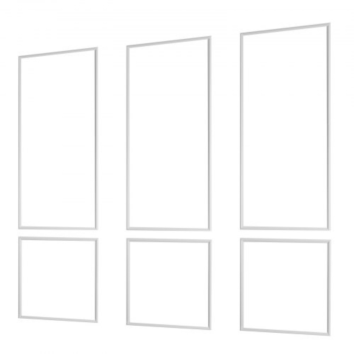 VEVOR Wall Molding 3 Pack, Κιτ πάνελ με ρολό, Ελαφρύ βαμμένο πολυστυρένιο, εύκολο στην εγκατάσταση, αδιάβροχο διακοσμητικό τοίχου για εσωτερική διακόσμηση σαλόνι, υπνοδωμάτιο, λευκό (61x137 + 61x61 cm)